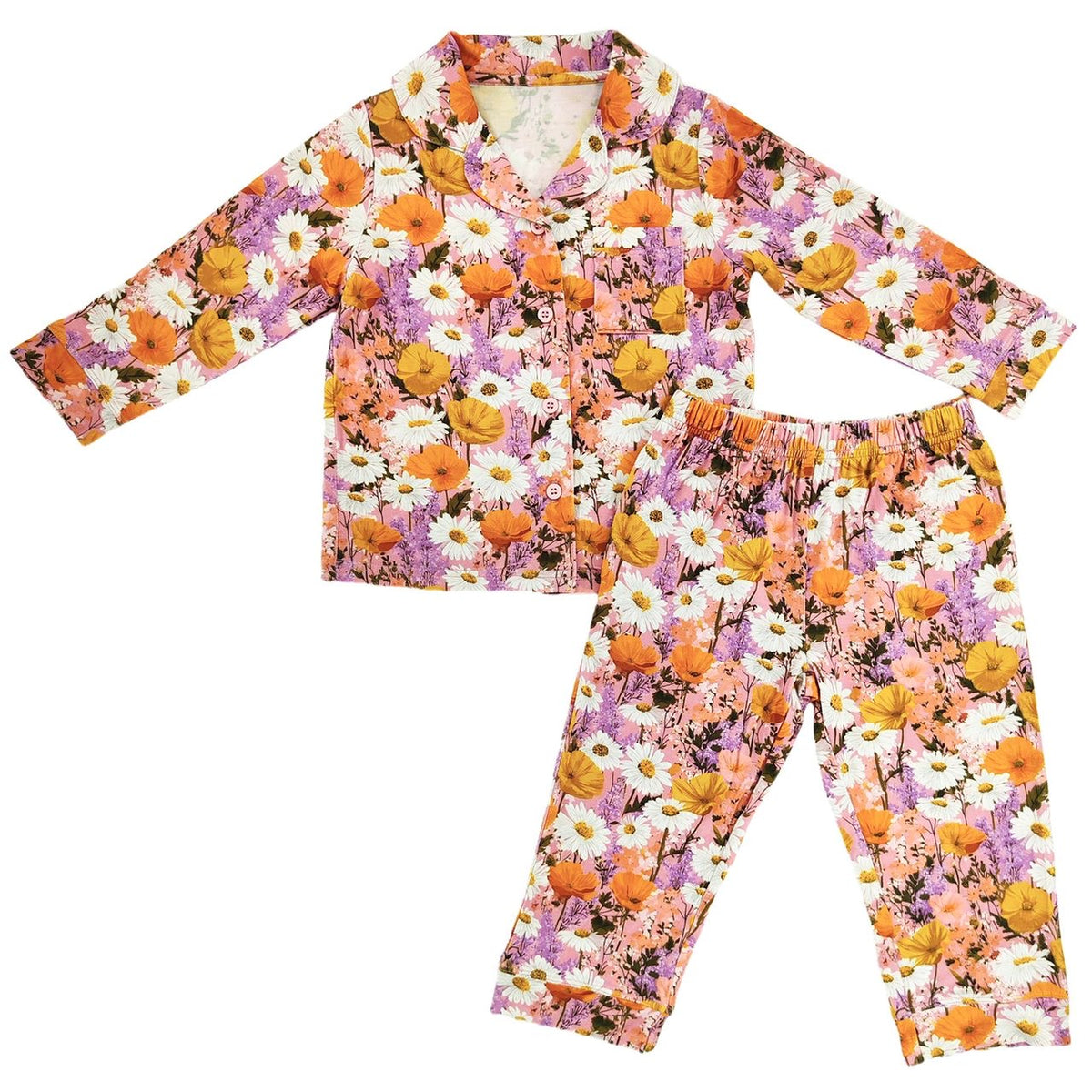 Wildflower Meadow Bamboo Button Up Set