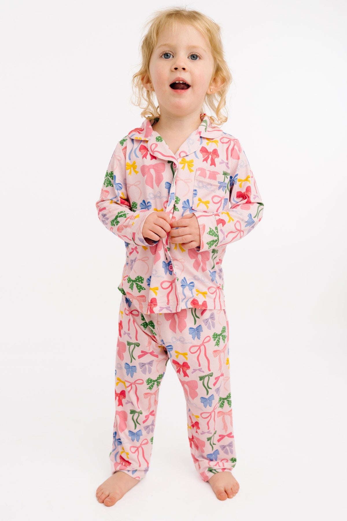 Bow Collection Bamboo Button Up Set
