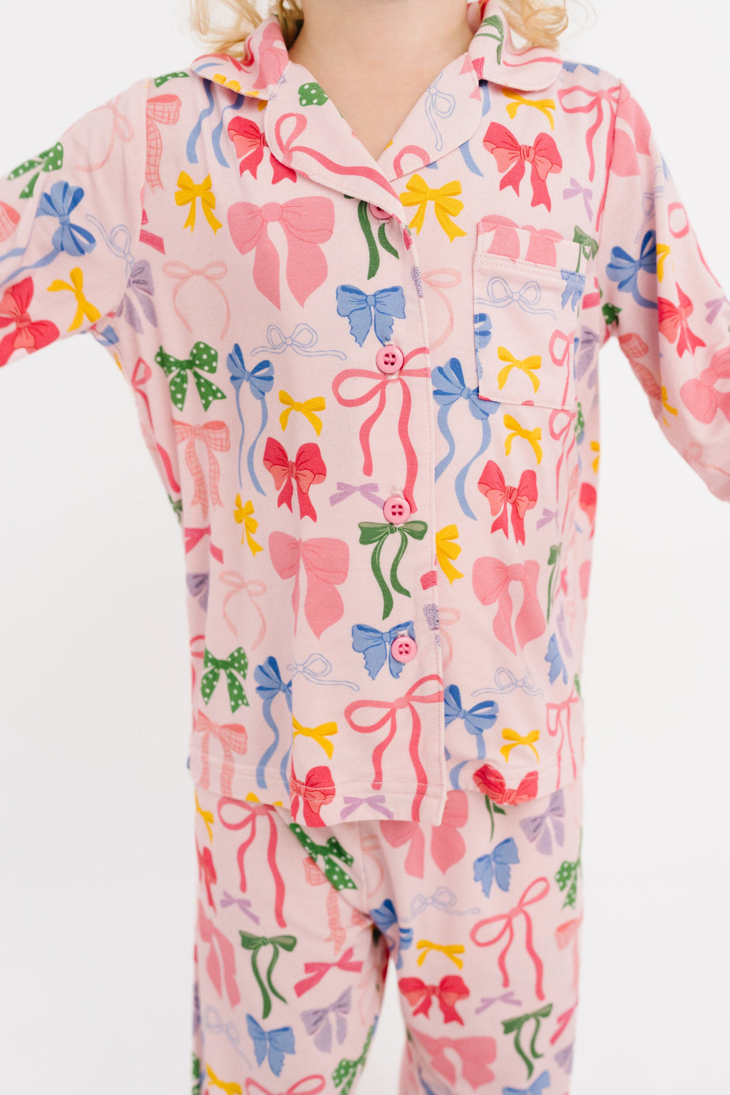 Bow Collection Bamboo Button Up Set