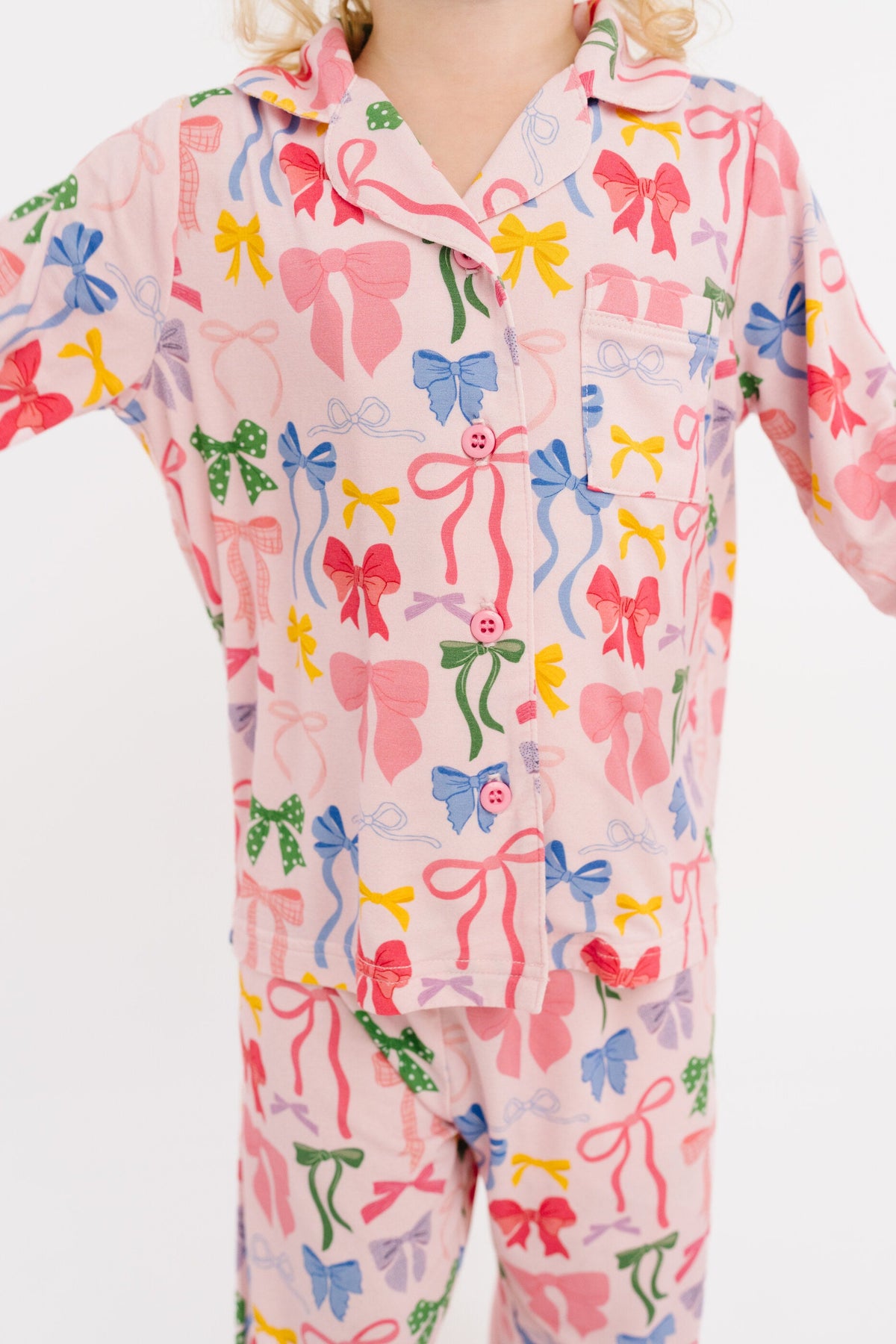 Bow Collection Bamboo Button Up Set