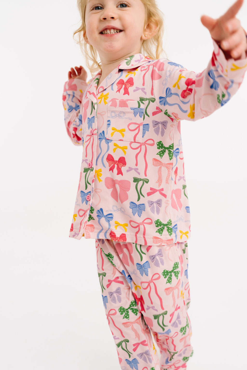 Bow Collection Bamboo Button Up Set