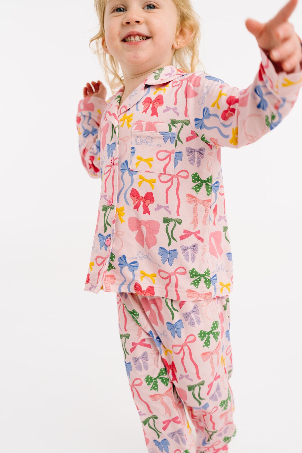 Bow Collection Bamboo Button Up Set
