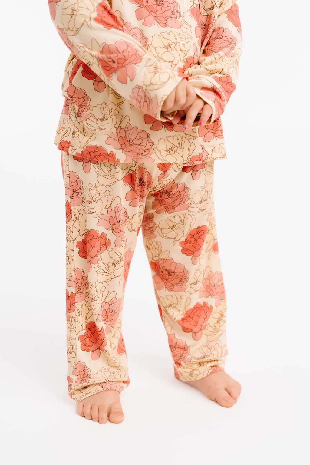 Peony Kid Long Sleeve Bamboo Button Up Set