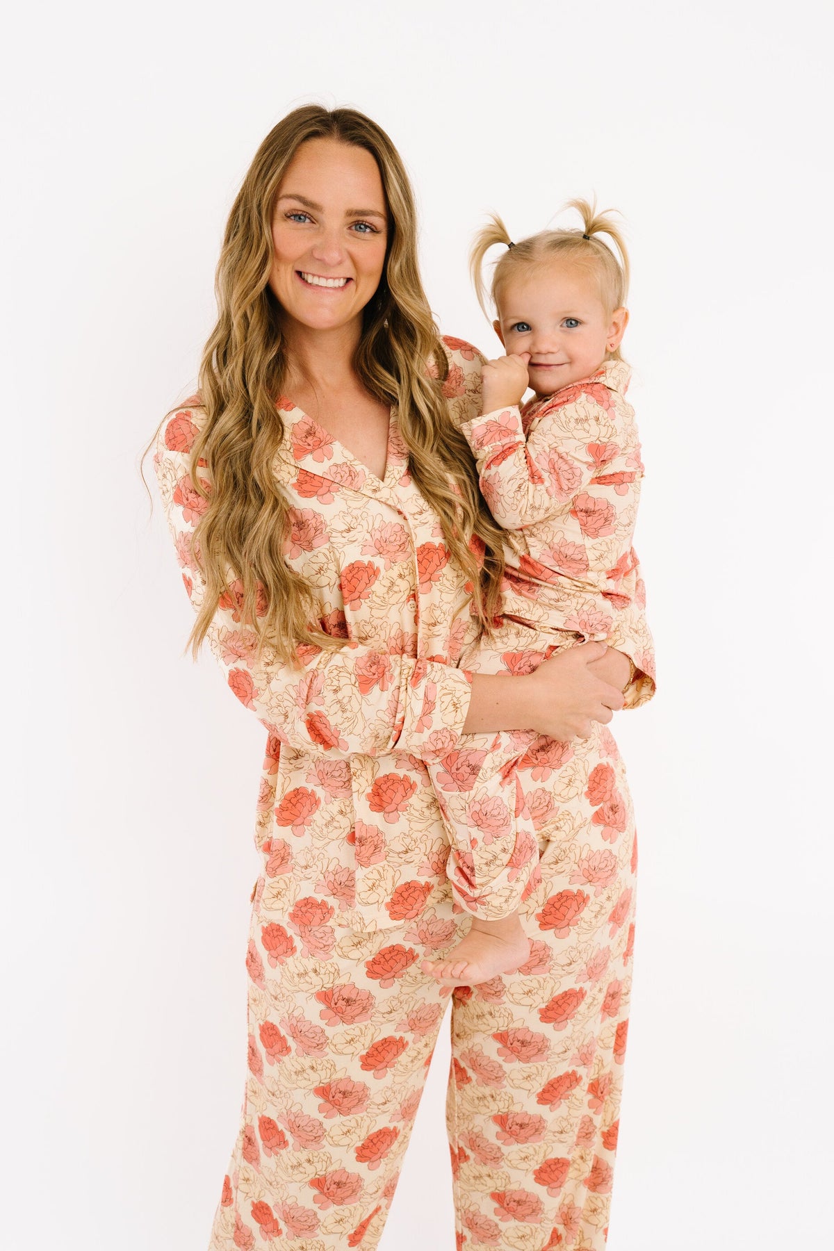 Peony Kid Long Sleeve Bamboo Button Up Set