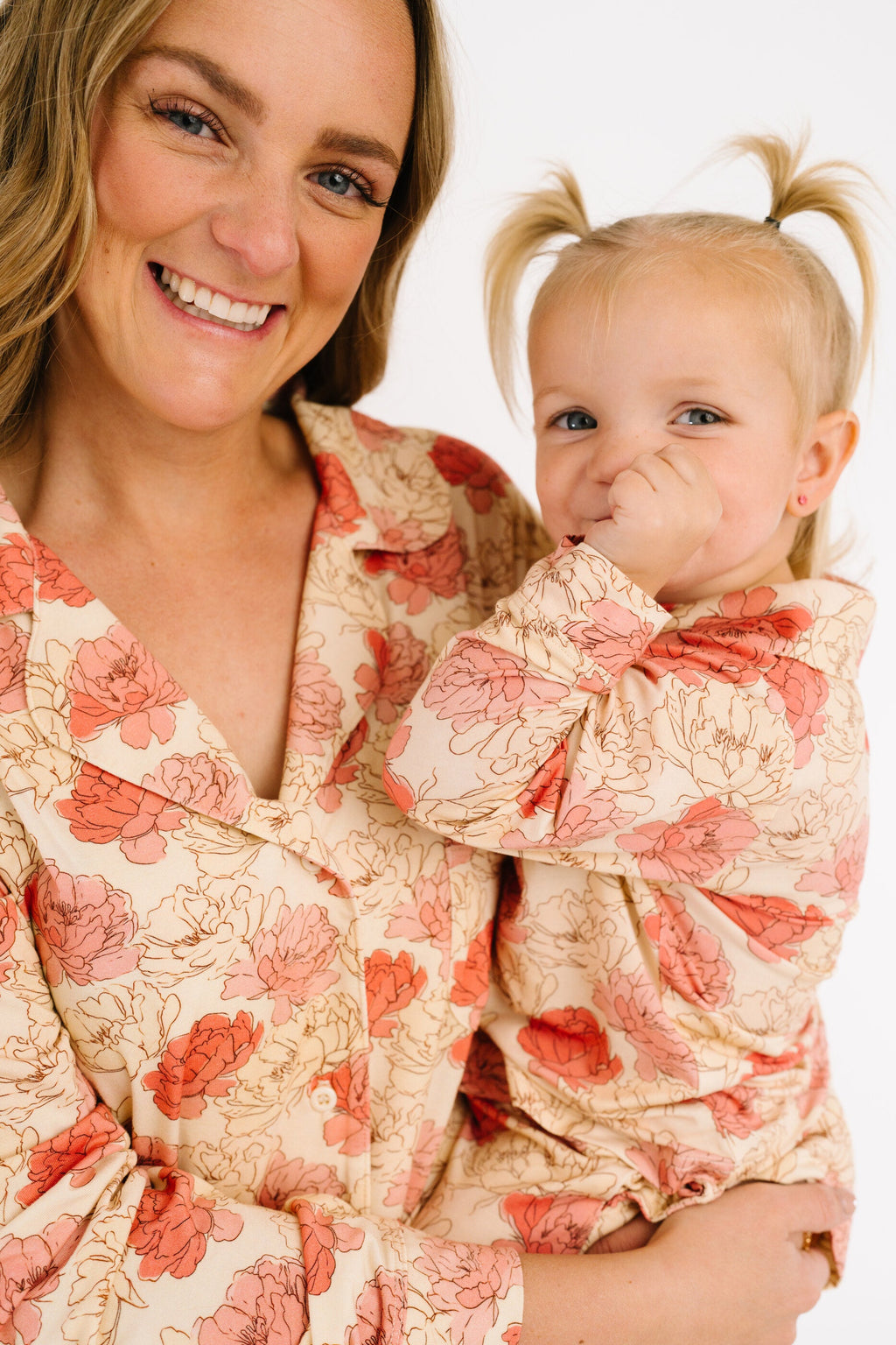 Peony Kid Long Sleeve Bamboo Button Up Set