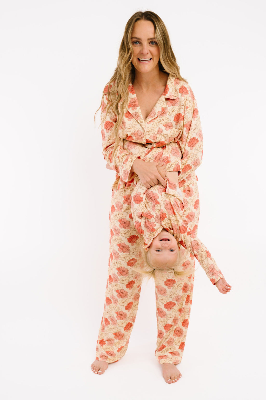 Peony Kid Long Sleeve Bamboo Button Up Set