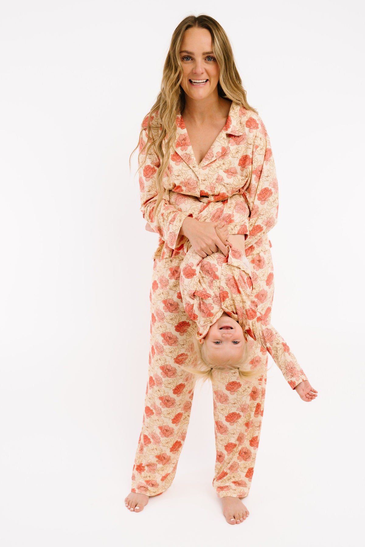 Peony Kid Long Sleeve Bamboo Button Up Set