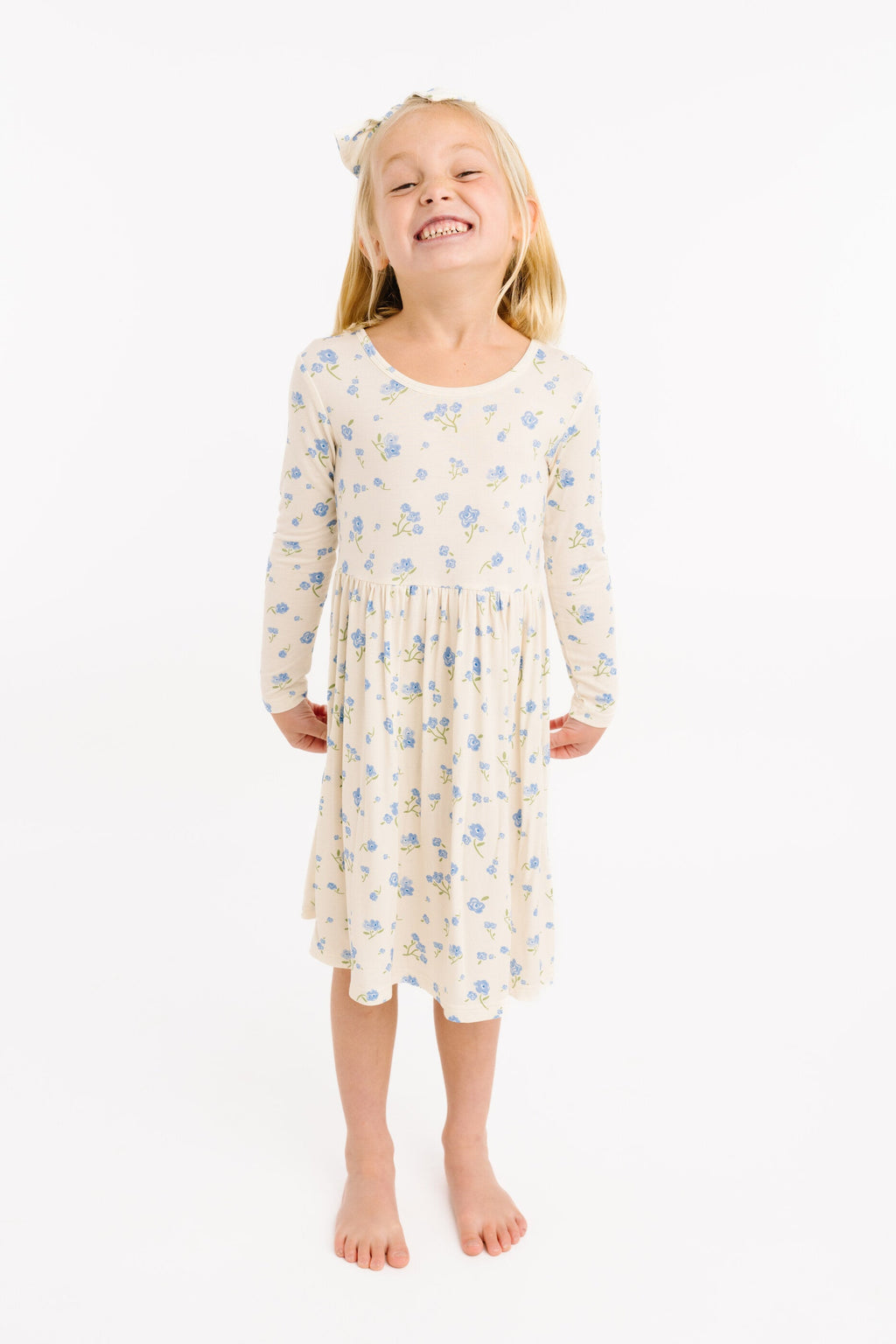 Blue Blooms Bamboo Dress