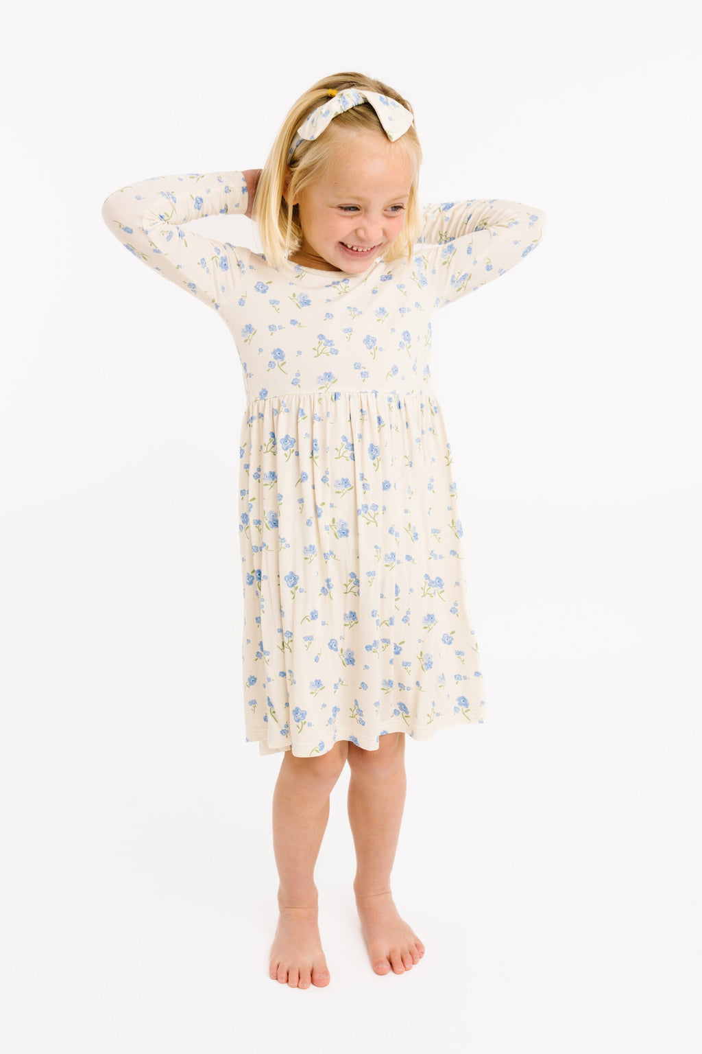 Blue Blooms Bamboo Dress