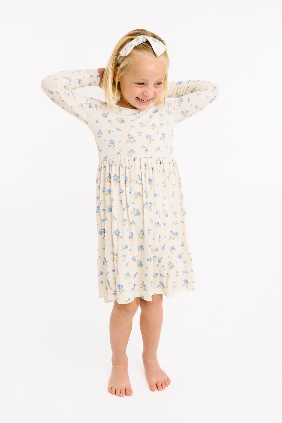 Blue Blooms Bamboo Dress