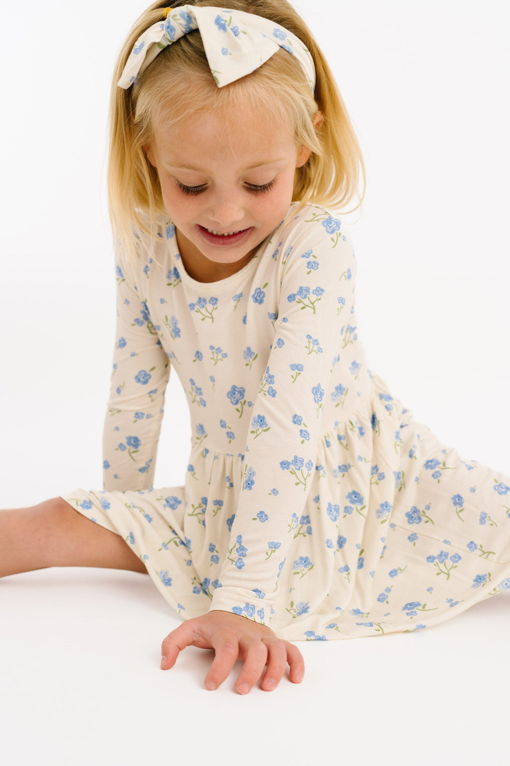 Blue Blooms Bamboo Dress