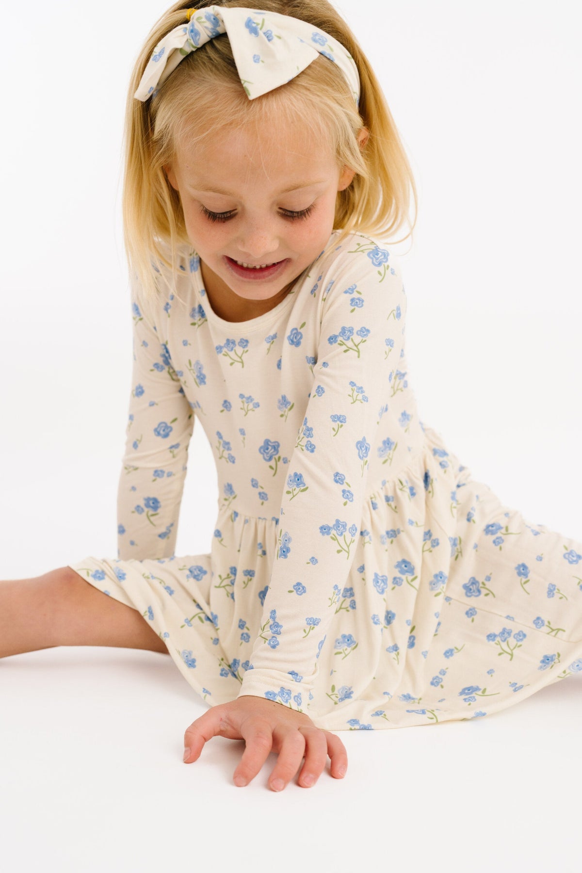 Blue Blooms Bamboo Dress