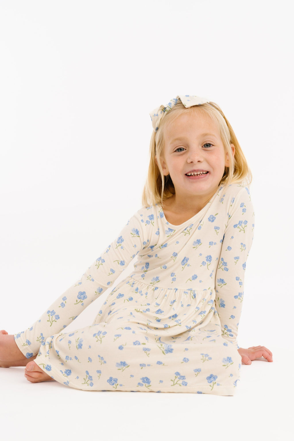 Blue Blooms Bamboo Dress