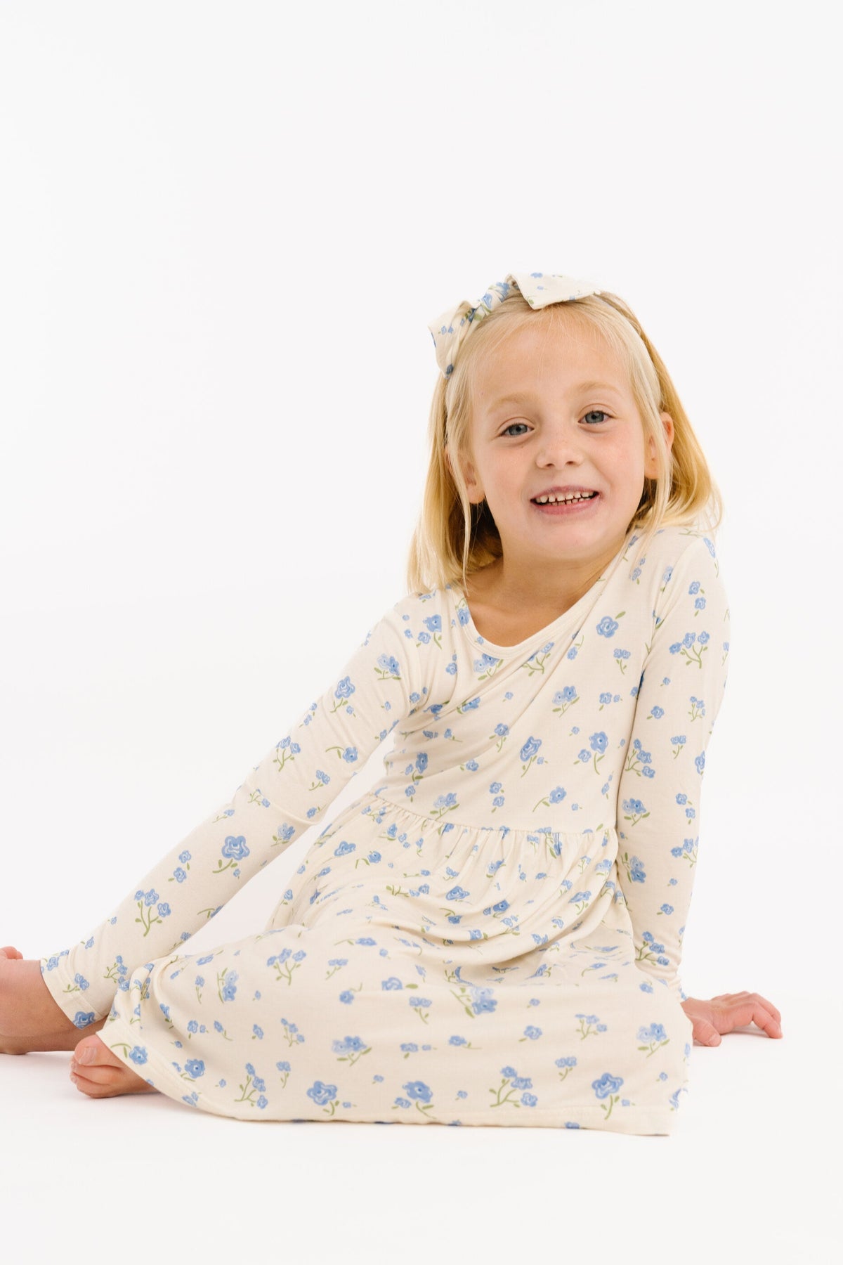 Blue Blooms Bamboo Dress