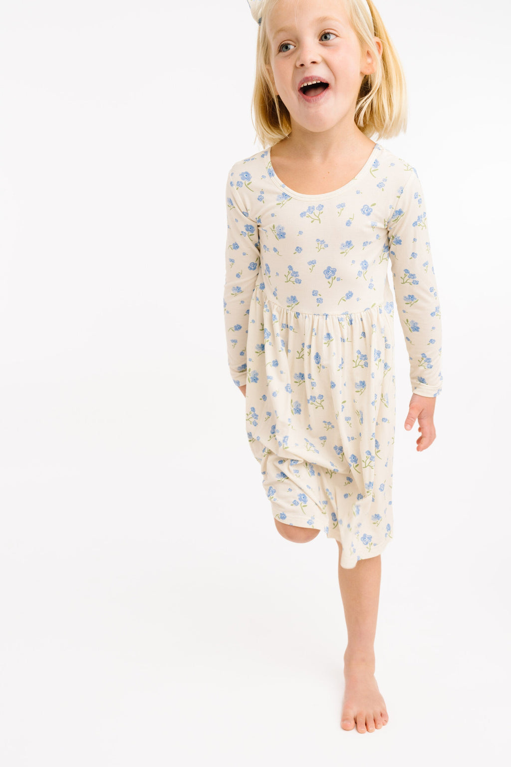 Blue Blooms Bamboo Dress