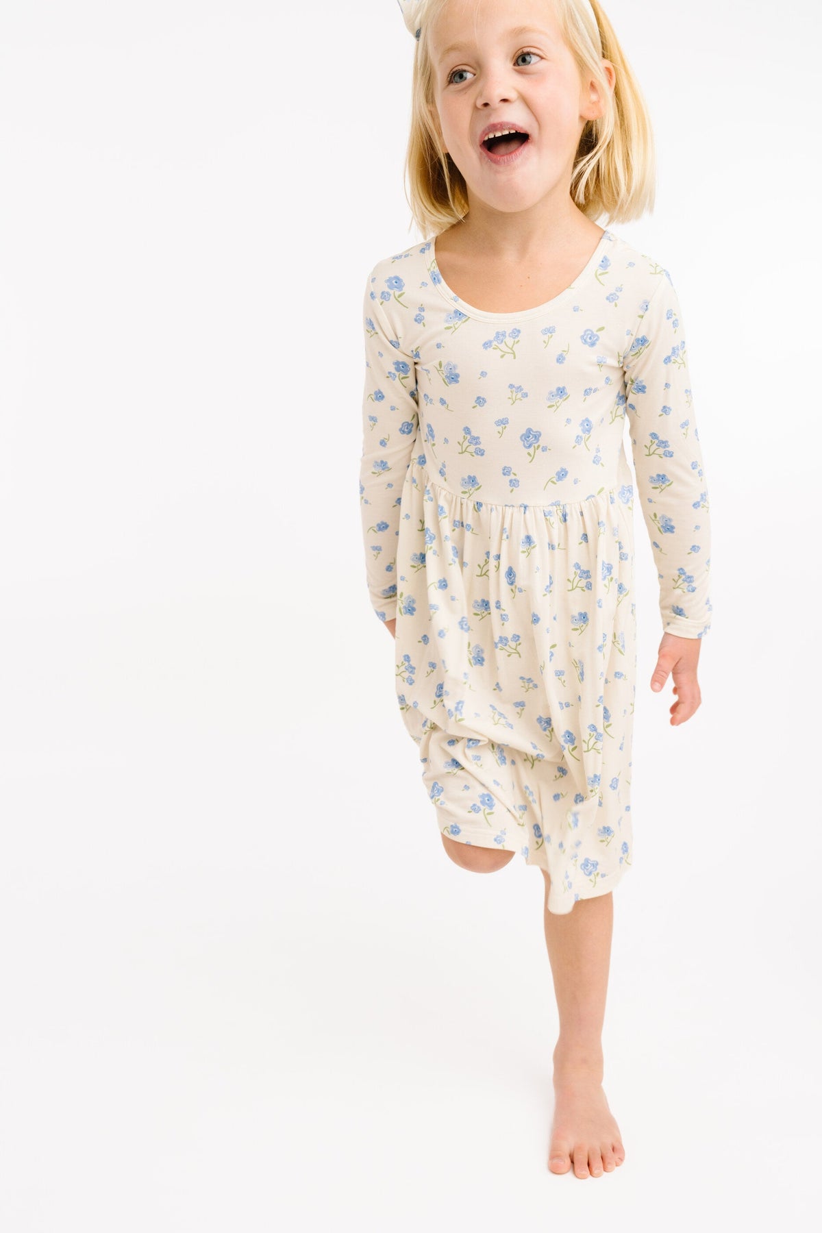 Blue Blooms Bamboo Dress