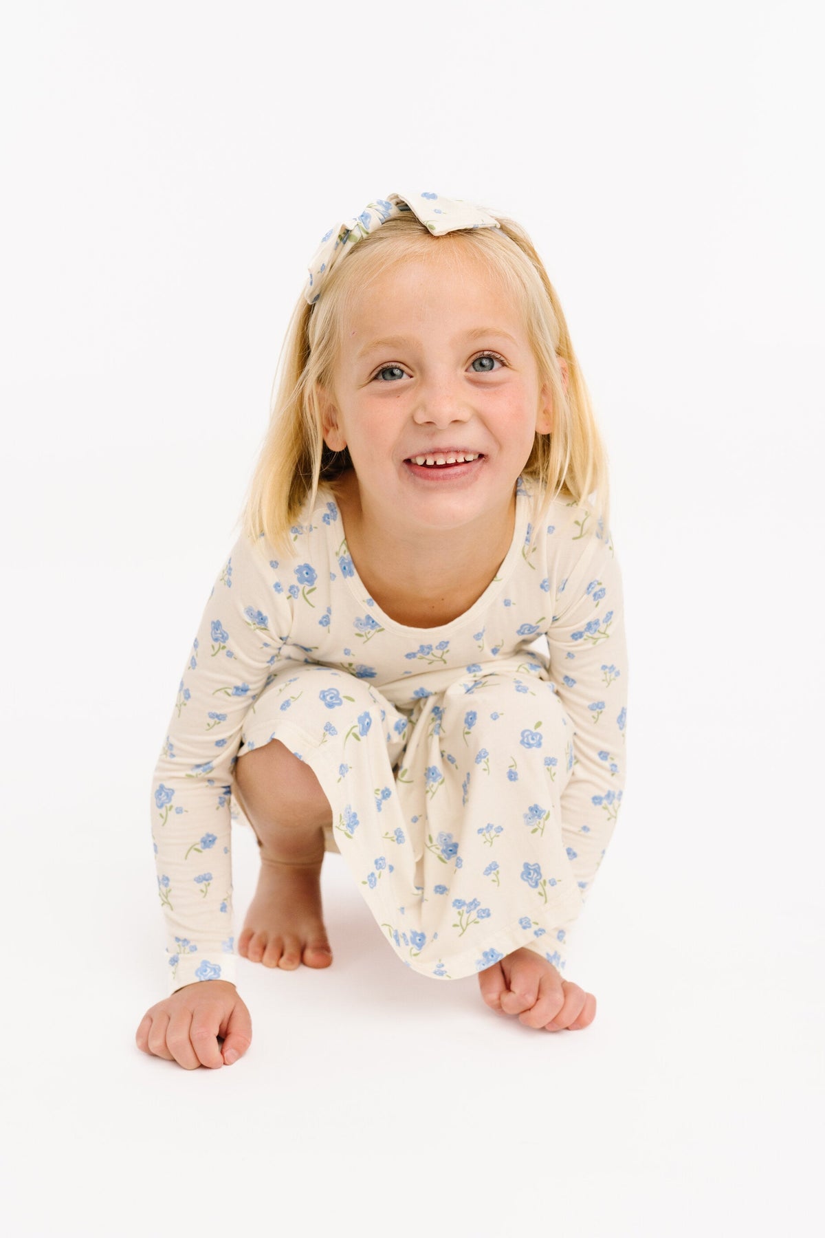 Blue Blooms Bamboo Dress