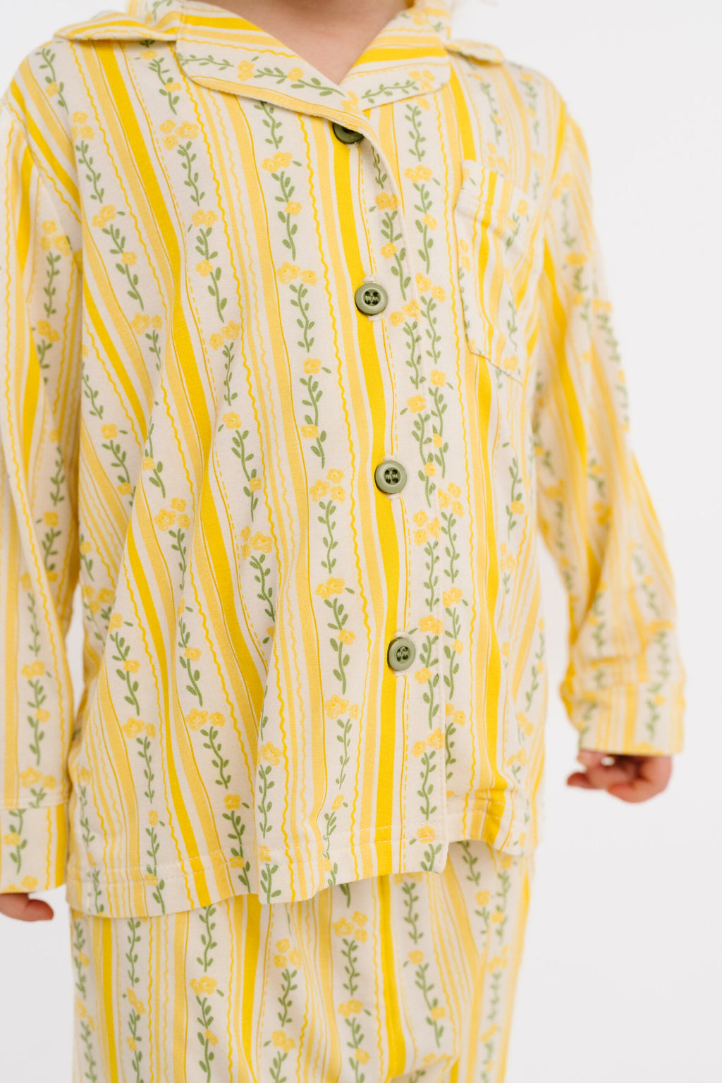 Sunny Meadow Stripe Bamboo Button Up Set