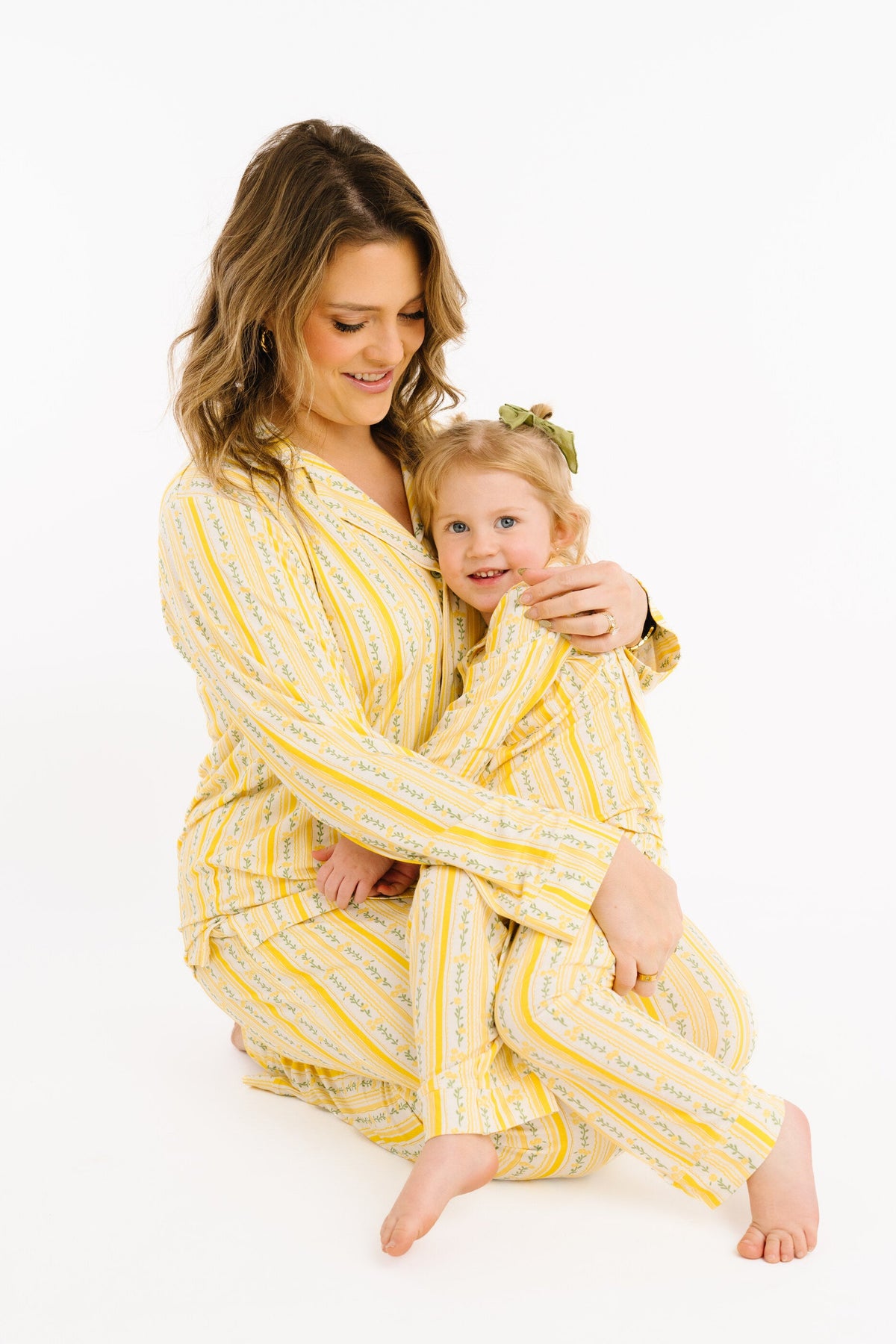 Sunny Meadow Stripe Bamboo Button Up Set