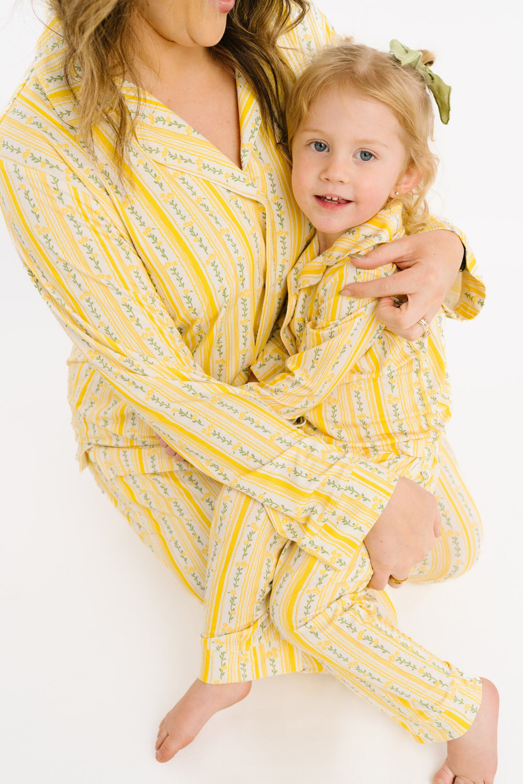 Sunny Meadow Stripe Bamboo Button Up Set
