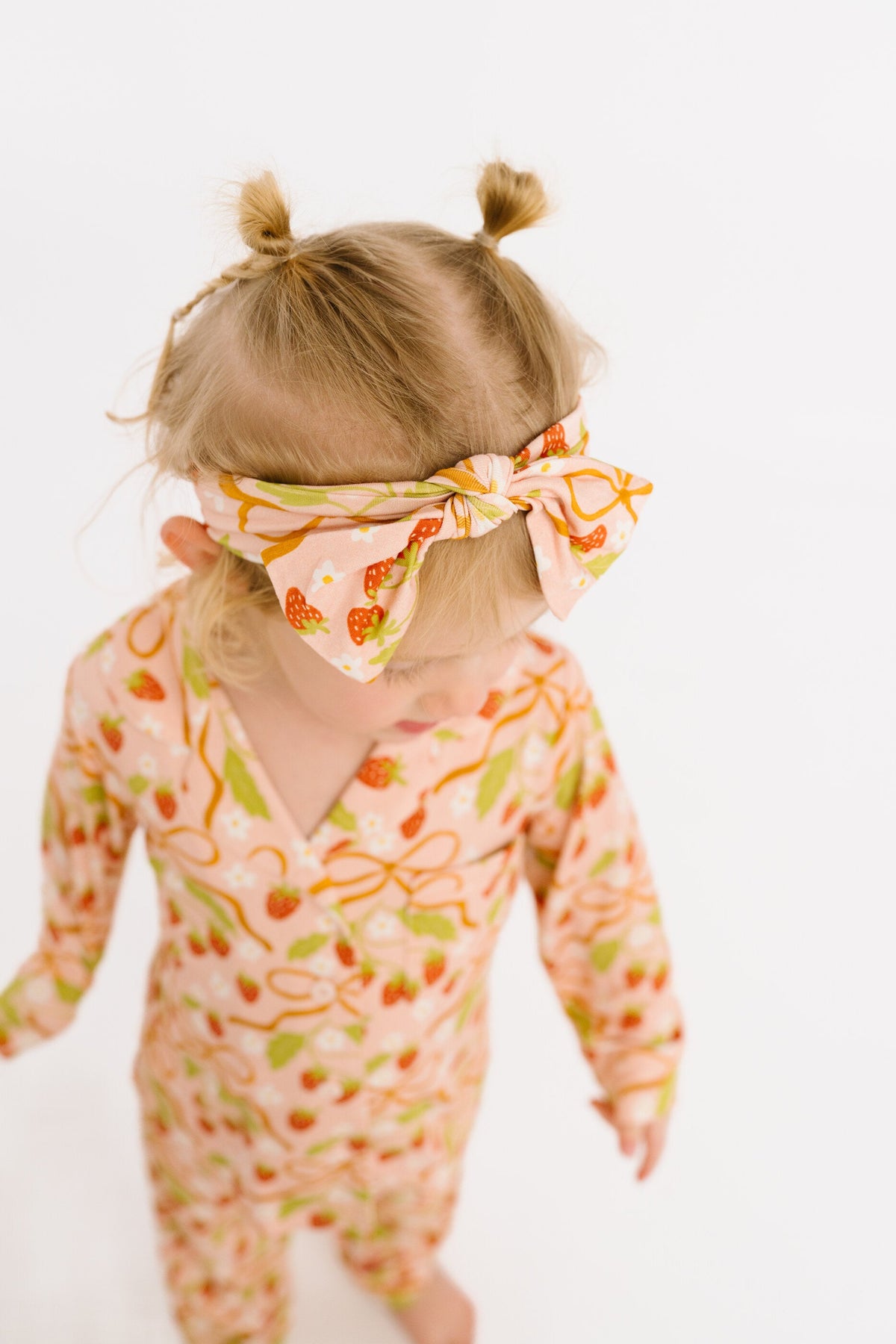 Sweet Strawberry Bamboo Button Up Set