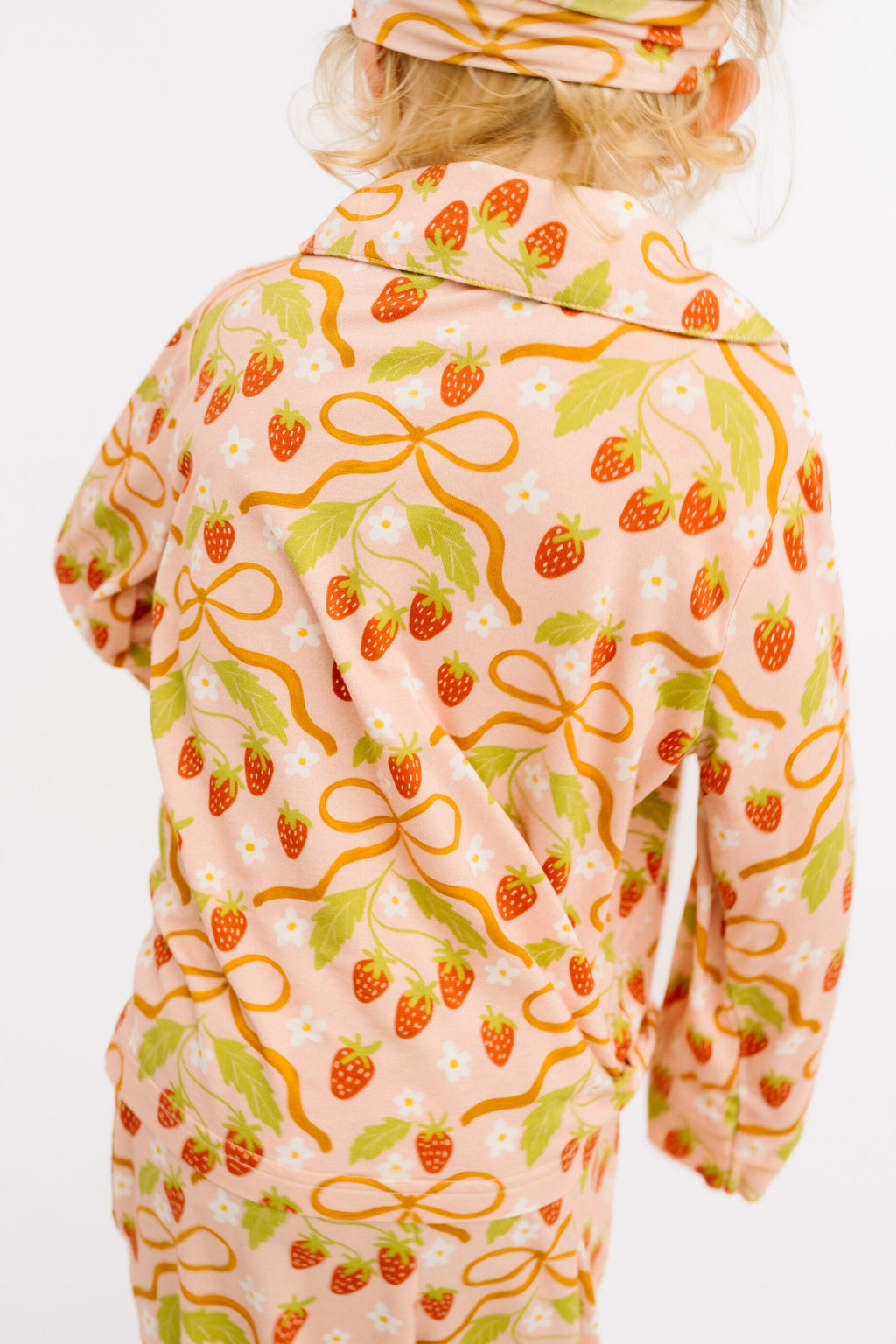 Sweet Strawberry Bamboo Button Up Set