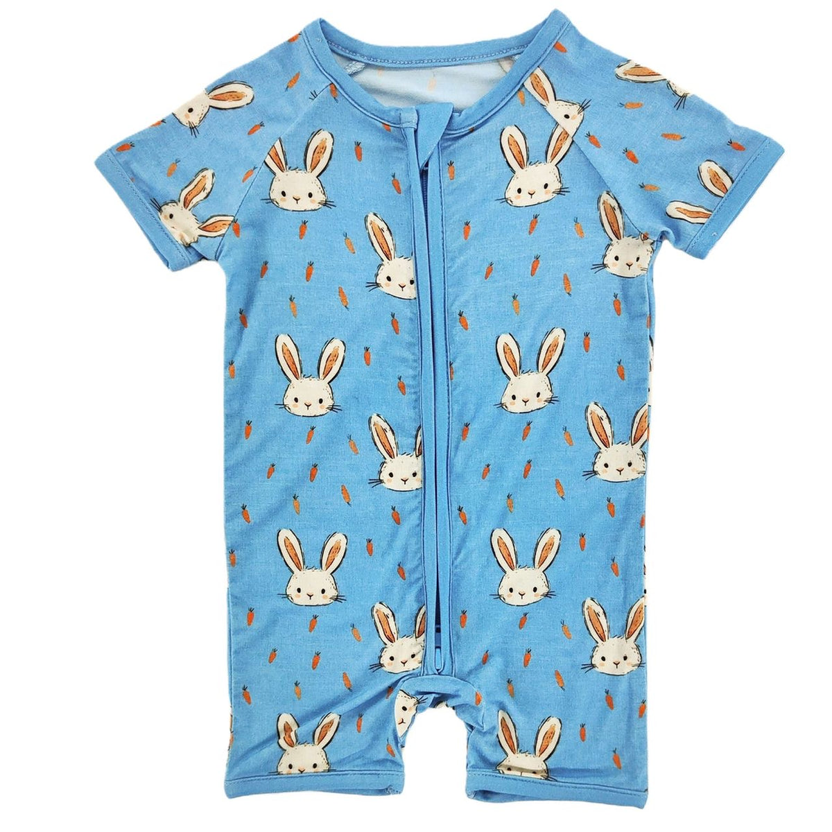 Garden Bunny Short Bamboo Romper